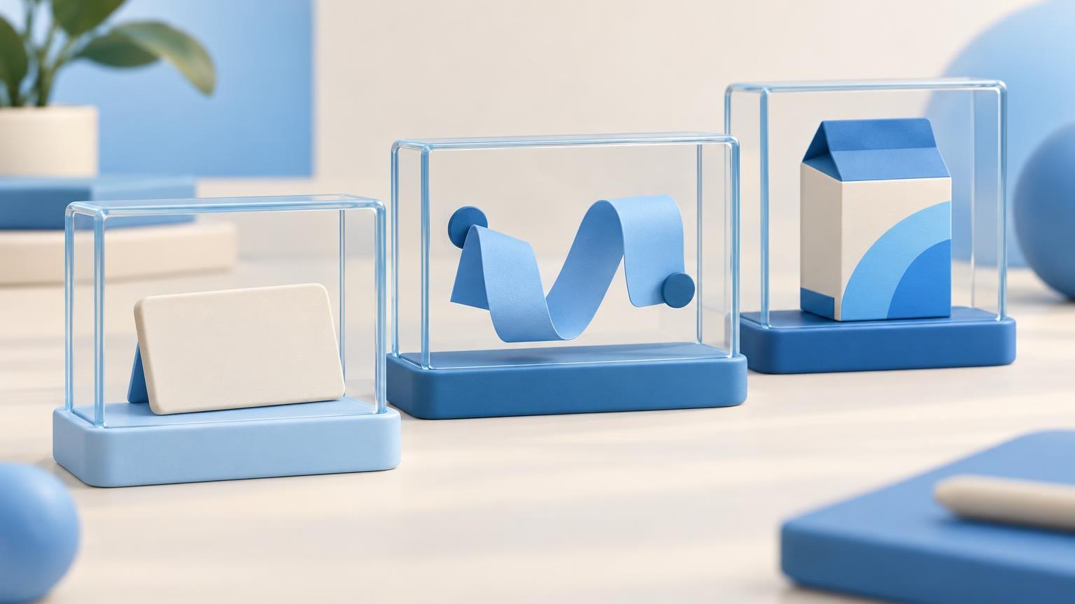 Blank tiles and a product package represent distinct kinds of AI answer presence